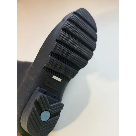 Hunter Women Original Short Matte Black Rain Boots WFS1000RMA Size US 10 UK 8 - Picture 10 of 11